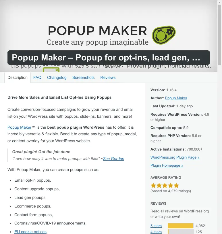 PopUp Maker
