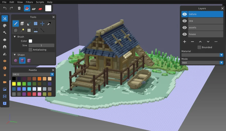 Goxel editor Voxel gratis