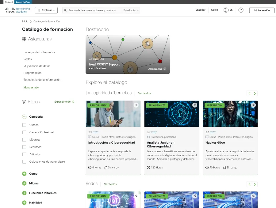 CISCO Cursos gratis